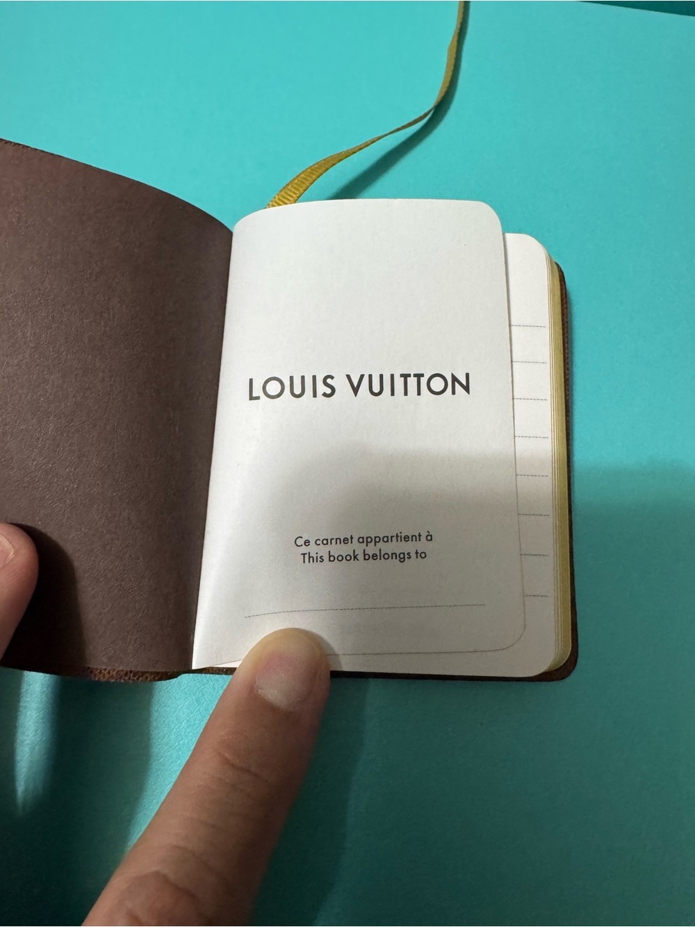 Louis Vuitton Brown Monogram Passport Cover with Blue-Cream Statue Motif - Picture 5 of 11